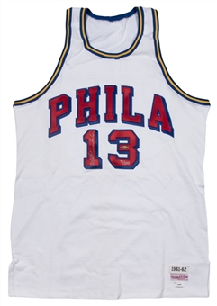 Wilt Chamberlain Signed 1961-62 Philadelphia Warriors Replica Jersey (UDA)